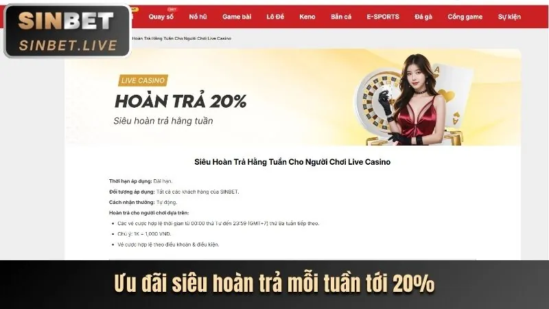 Khuyến mãi hoàn trả hàng tuần KUDV